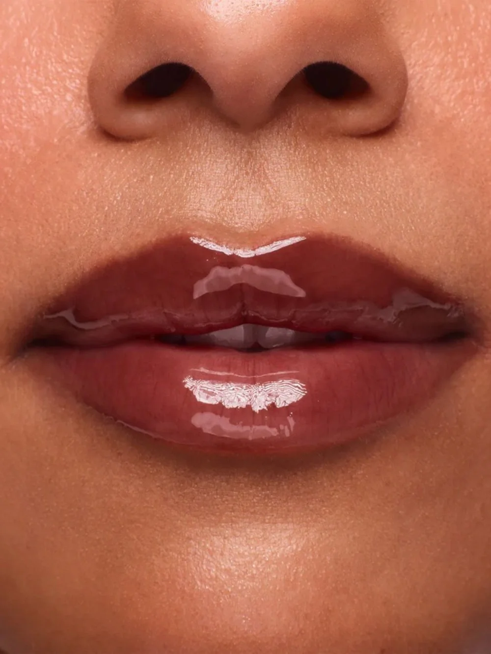 Stila Plumping Lip Glaze Gloss in Hazelnut Brown Red 0.11 fl oz Full Size NIB